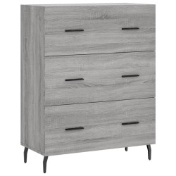 vidaXL Aparador de madera de ingeniería gris Sonoma 69,5x34x90 cm