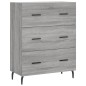 vidaXL Aparador de madera de ingeniería gris Sonoma 69,5x34x90 cm vidaXL Aparador de madera de ingeniería gris Sonoma 69,5x34x90 cm