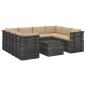 vidaXL Muebles de palets para jardín 9 pzas cojines madera maciza pino