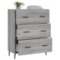 vidaXL Aparador de madera de ingeniería gris Sonoma 69,5x34x90 cm vidaXL Aparador de madera de ingeniería gris Sonoma 69,5x34x90 cm
