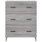 vidaXL Aparador de madera de ingeniería gris Sonoma 69,5x34x90 cm vidaXL Aparador de madera de ingeniería gris Sonoma 69,5x34x90 cm