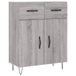 vidaXL Aparador de madera de ingeniería gris Sonoma 69,5x34x90 cm