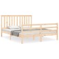 vidaXL Estructura de cama con cabecero madera maciza 160x200 cm vidaXL Estructura de cama con cabecero madera maciza 160x200 cm