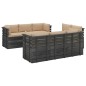 vidaXL Muebles de palets para jardín 9 pzas cojines madera maciza pino