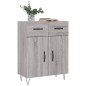 vidaXL Aparador de madera de ingeniería gris Sonoma 69,5x34x90 cm