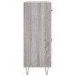 vidaXL Aparador de madera de ingeniería gris Sonoma 69,5x34x90 cm