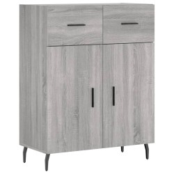 vidaXL Aparador de madera de ingeniería gris Sonoma 69,5x34x90 cm