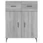 vidaXL Aparador de madera de ingeniería gris Sonoma 69,5x34x90 cm vidaXL Aparador de madera de ingeniería gris Sonoma 69,5x34x90 cm