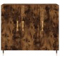 vidaXL Aparador de madera de ingeniería roble ahumado 90x34x80 cm