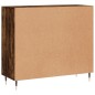 vidaXL Aparador de madera de ingeniería roble ahumado 90x34x80 cm
