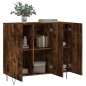 vidaXL Aparador de madera de ingeniería roble ahumado 90x34x80 cm vidaXL Aparador de madera de ingeniería roble ahumado 90x34x80 cm