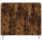 vidaXL Aparador de madera de ingeniería roble ahumado 90x34x80 cm vidaXL Aparador de madera de ingeniería roble ahumado 90x34x80 cm