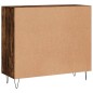 vidaXL Aparador de madera de ingeniería roble ahumado 90x34x80 cm vidaXL Aparador de madera de ingeniería roble ahumado 90x34x80 cm
