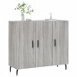 vidaXL Aparador de madera de ingeniería gris Sonoma 90x34x80 cm vidaXL Aparador de madera de ingeniería gris Sonoma 90x34x80 cm