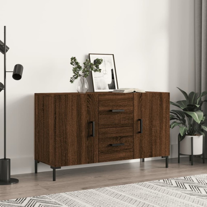vidaXL Aparador de madera de ingeniería roble marrón 100x36x60 cm vidaXL Aparador de madera de ingeniería roble marrón 100x36x60 cm
