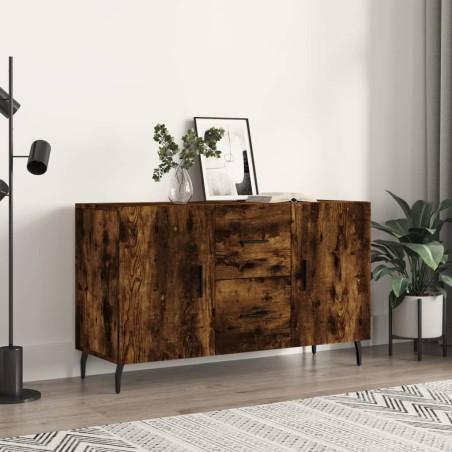 vidaXL Aparador madera de ingeniería roble ahumado 100x36x60 cm
