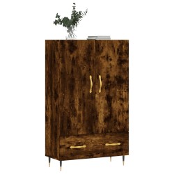 vidaXL Aparador alto madera de ingeniería roble ahumado 69,5x31x115 cm