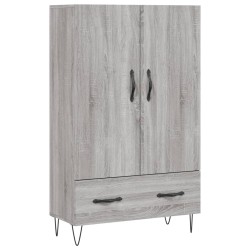 vidaXL Aparador alto madera de ingeniería gris Sonoma 69,5x31x115 cm