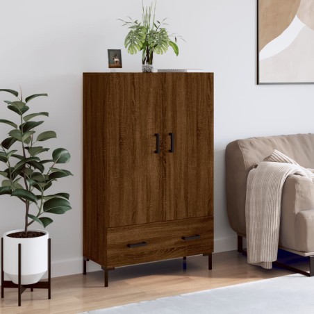 vidaXL Aparador alto madera de ingeniería roble marrón 69,5x31x115 cm