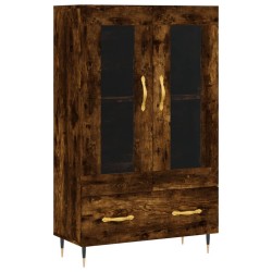 vidaXL Aparador alto madera de ingeniería roble ahumado 69,5x31x115 cm