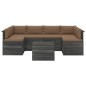 vidaXL Muebles de palets para jardín 7 pzas cojines madera maciza pino vidaXL Muebles de palets para jardín 7 pzas cojines madera maciza pino
