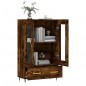 vidaXL Aparador alto madera de ingeniería roble ahumado 69,5x31x115 cm vidaXL Aparador alto madera de ingeniería roble ahumado 69,5x31x115 cm