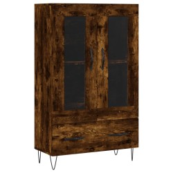 vidaXL Aparador alto madera de ingeniería roble ahumado 69,5x31x115 cm