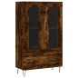 vidaXL Aparador alto madera de ingeniería roble ahumado 69,5x31x115 cm vidaXL Aparador alto madera de ingeniería roble ahumado 69,5x31x115 cm