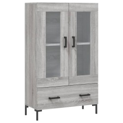 vidaXL Aparador alto madera de ingeniería gris Sonoma 69,5x31x115 cm