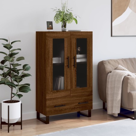 vidaXL Aparador alto madera de ingeniería roble marrón 69,5x31x115 cm