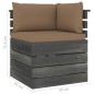 vidaXL Muebles de palets para jardín 7 pzas cojines madera maciza pino vidaXL Muebles de palets para jardín 7 pzas cojines madera maciza pino