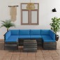 vidaXL Muebles de palets para jardín 7 pzas cojines madera maciza pino vidaXL Muebles de palets para jardín 7 pzas cojines madera maciza pino