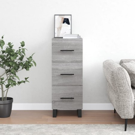 vidaXL Aparador madera de ingeniería gris Sonoma 34,5x34x90 cm