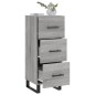 vidaXL Aparador madera de ingeniería gris Sonoma 34,5x34x90 cm vidaXL Aparador madera de ingeniería gris Sonoma 34,5x34x90 cm