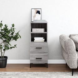vidaXL Aparador madera de ingeniería gris Sonoma 34,5x34x90 cm