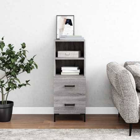 vidaXL Aparador madera de ingeniería gris Sonoma 34,5x34x90 cm