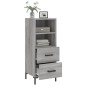 vidaXL Aparador madera de ingeniería gris Sonoma 34,5x34x90 cm vidaXL Aparador madera de ingeniería gris Sonoma 34,5x34x90 cm