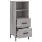 vidaXL Aparador madera de ingeniería gris Sonoma 34,5x34x90 cm vidaXL Aparador madera de ingeniería gris Sonoma 34,5x34x90 cm