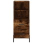 vidaXL Aparador madera de ingeniería roble ahumado 34,5x34x90 cm vidaXL Aparador madera de ingeniería roble ahumado 34,5x34x90 cm