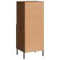 vidaXL Aparador madera de ingeniería marrón roble 34,5x34x90 cm vidaXL Aparador madera de ingeniería marrón roble 34,5x34x90 cm