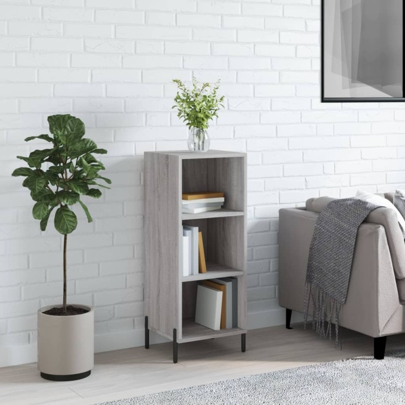 vidaXL Aparador de madera de ingeniería gris Sonoma 34,5x32,5x90 cm vidaXL Aparador de madera de ingeniería gris Sonoma 34,5x32,5x90 cm