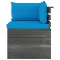 vidaXL Muebles de palets para jardín 7 pzas cojines madera maciza pino vidaXL Muebles de palets para jardín 7 pzas cojines madera maciza pino