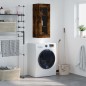vidaXL Armario de pared roble ahumado 34,5x34x90 cm