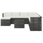 vidaXL Muebles de palets de jardín 9 piezas cojines madera maciza pino vidaXL Muebles de palets de jardín 9 piezas cojines madera maciza pino