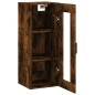 vidaXL Armario de pared roble ahumado 34,5x34x90 cm