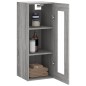 vidaXL Armario de pared gris Sonoma 34,5x34x90 cm