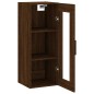 vidaXL Armario de pared marrón roble 34,5x34x90 cm