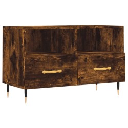 vidaXL Mueble para TV madera contrachapada roble ahumado 80x36x50 cm