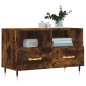 vidaXL Mueble para TV madera contrachapada roble ahumado 80x36x50 cm vidaXL Mueble para TV madera contrachapada roble ahumado 80x36x50 cm