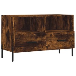 vidaXL Mueble para TV madera contrachapada roble ahumado 80x36x50 cm